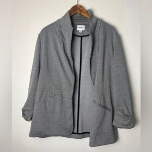 Nine West Gray Cardigan Sweater with Shawl Collar
